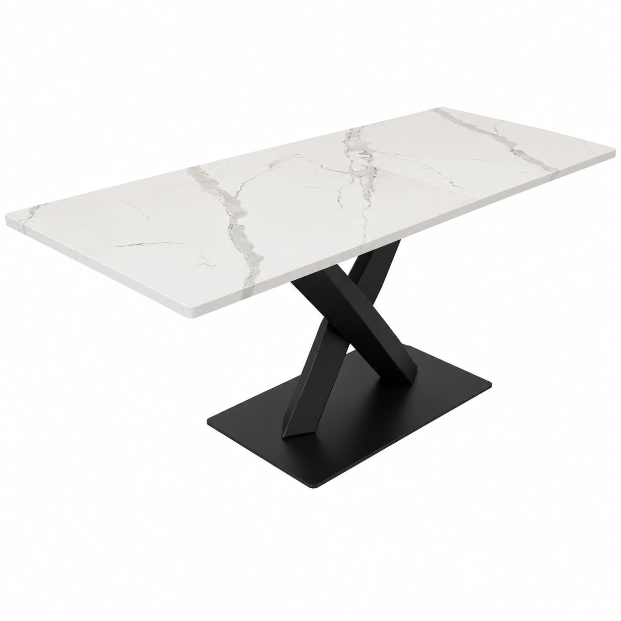 Esstisch – 160 × 80 cm, moderner Stil, rechteckige Form, Weiß