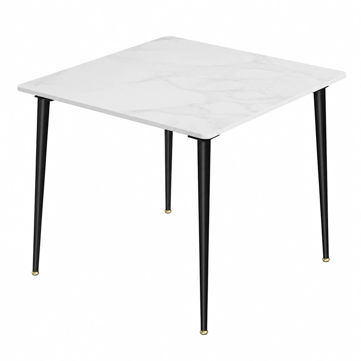 Esstisch – für 2 Personen, 80 × 80 cm, skandinavischer Stil, aus Metall, für Esszimmer und Wohnzimmer