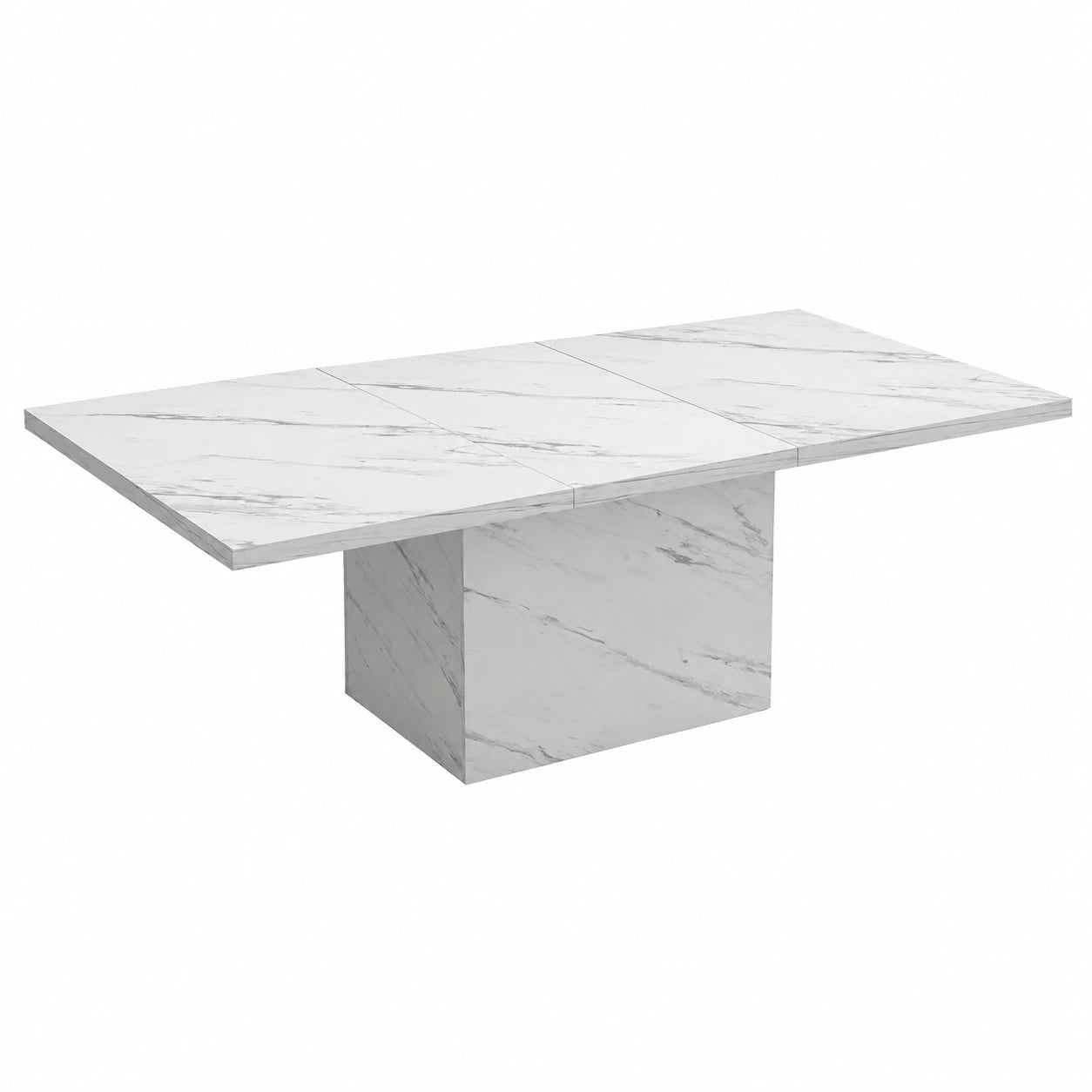 Esstisch – 200 cm, rechteckige Form, aus Holz, Marmoroptik, für Küche und Wohnzimmer