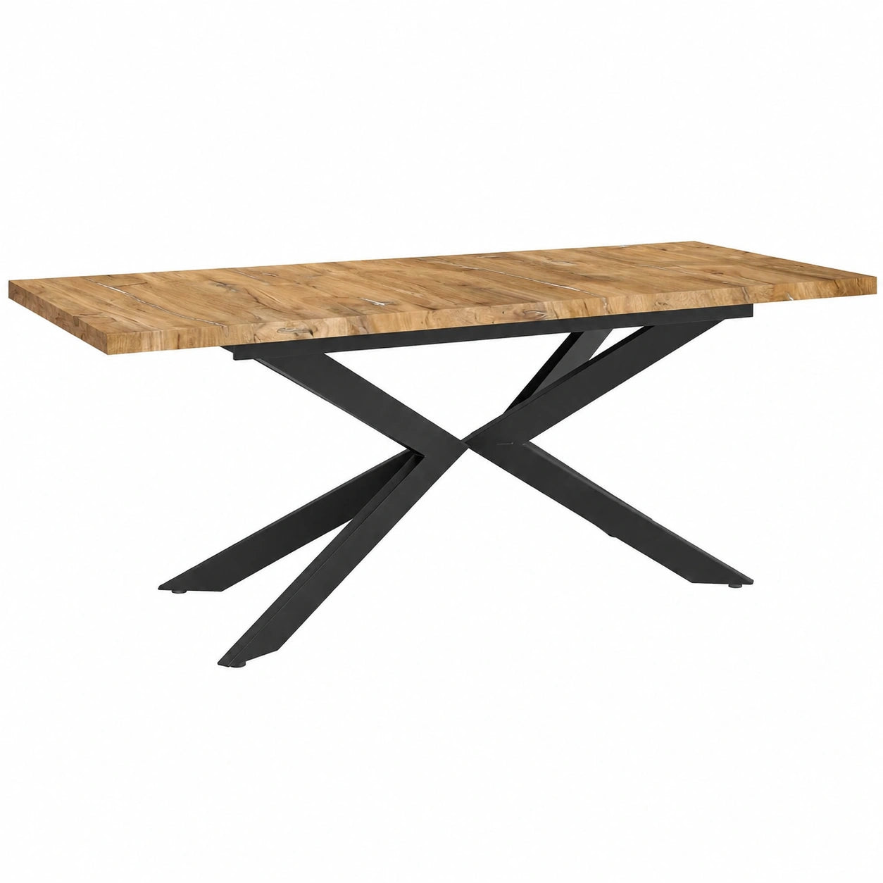 Esstisch – 220 × 90 × 76 cm, moderner Stil, ausziehbar, aus Metall
