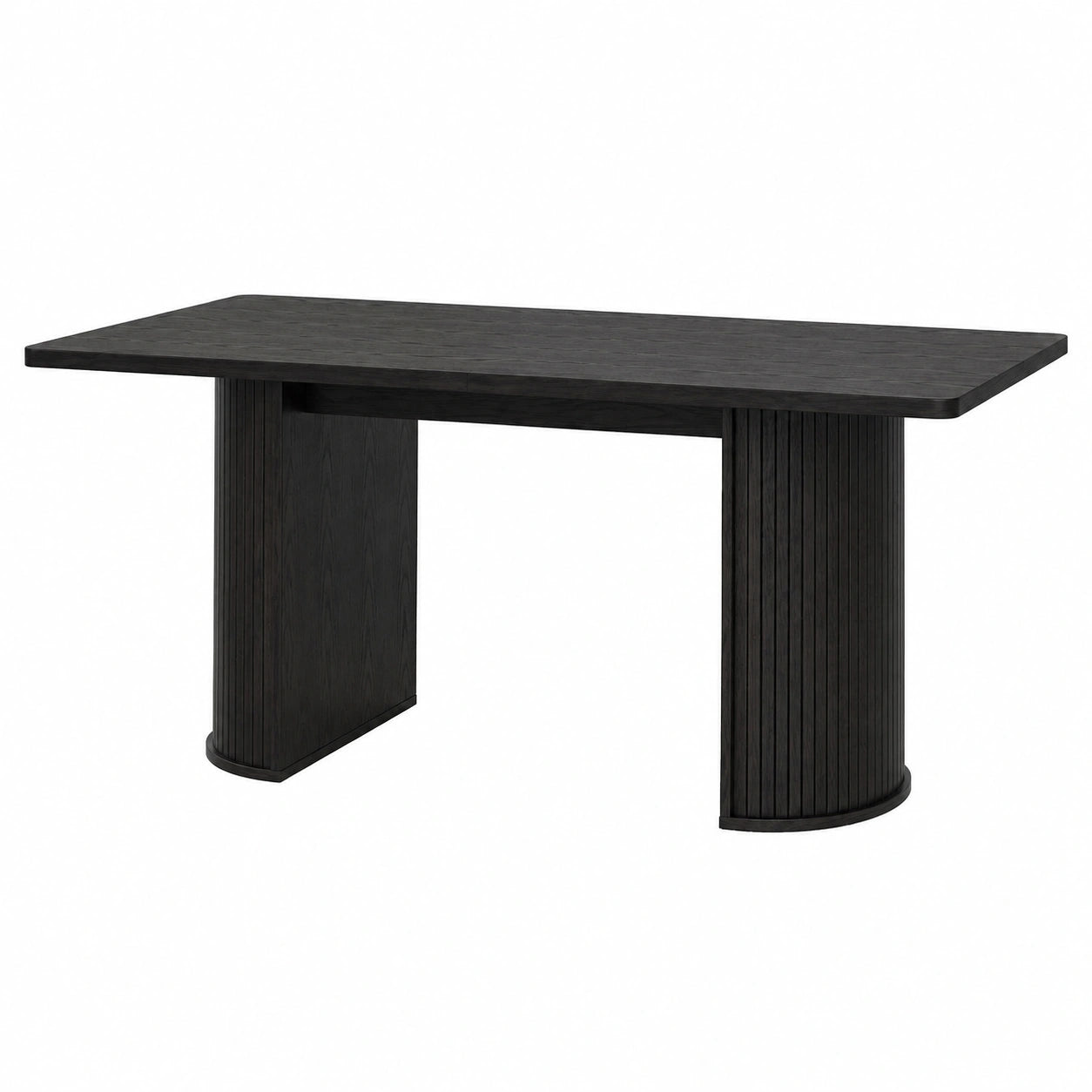 Esstisch – für 6–8 Personen, 180 × 90 cm, moderner Stil, rechteckige Form, aus MDF, Schwarz