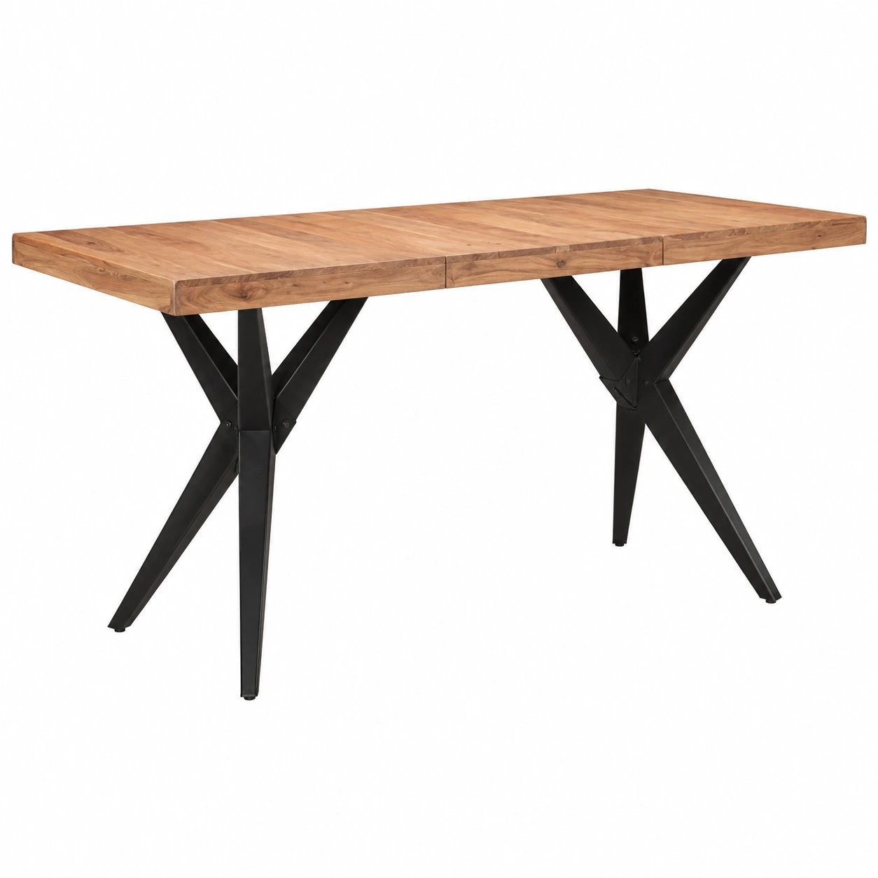 Esstisch – 140 × 70 × 76 cm, Industriestil, aus Akazienholz, Schwarz, für Esszimmer und Küche