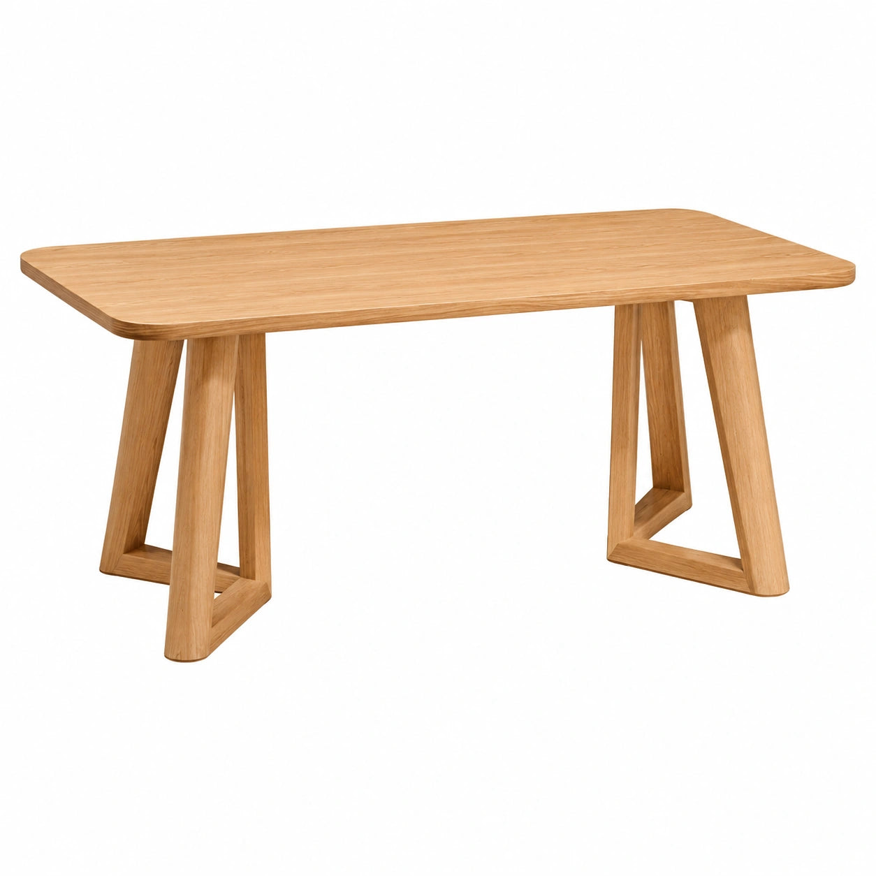 Esstisch – 76 × 200 × 100 cm, rechteckige Form, aus MDF und Eichenholz