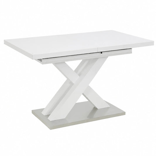 Tisch – 160 × 80 cm, ausziehbar, aus Holzwerkstoff und Edelstahl