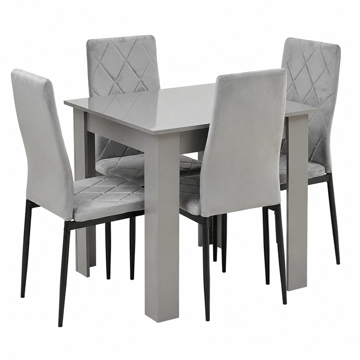 Esstisch – mit 4 Stühlen, 75 × 75 cm, für Esszimmer und Küche