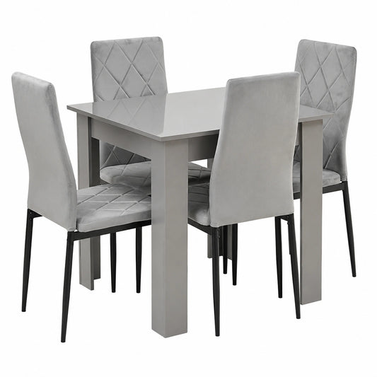 Esstisch – mit 4 Stühlen, 75 × 75 cm, für Esszimmer und Küche