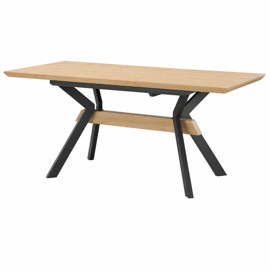Esstisch – für 8 Personen, 180 cm, Industriestil, ausziehbar, aus Eichenholz