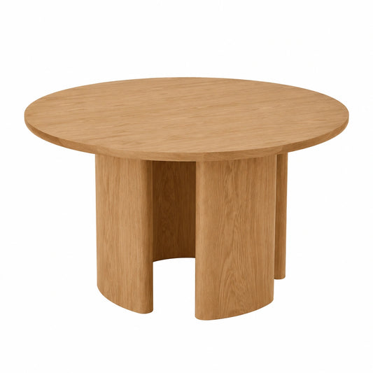 Esstisch – für 4 Personen, 120 cm, moderner Stil, runde Form, aus MDF und Eichenholz, für Küche