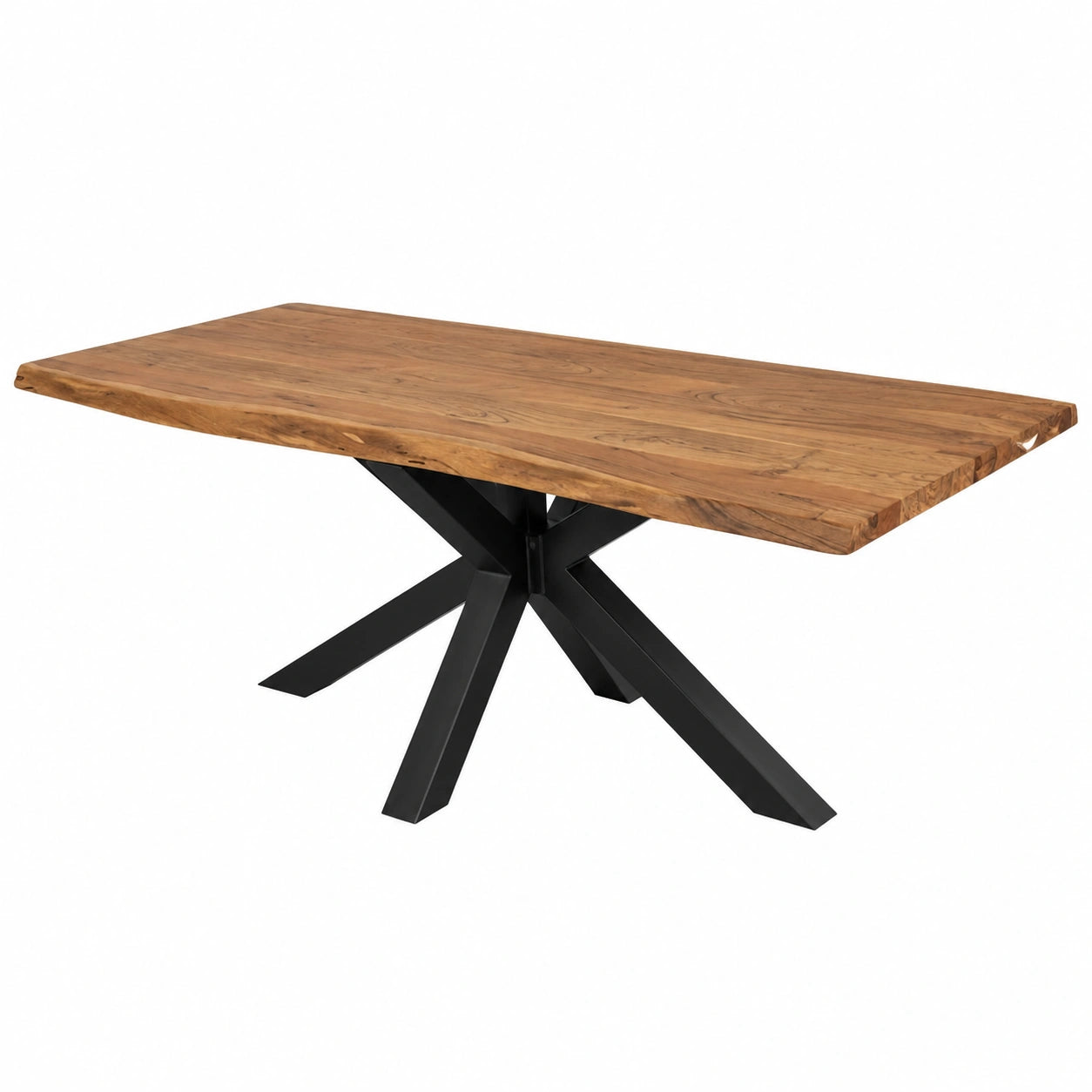 Esstisch – 140 × 80 cm, Schwarz und Naturfarben