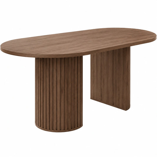 Tisch – rechteckige Form, aus Eichenholz, für Esszimmer